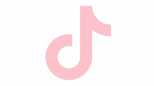 Pastello pink tiktok logo