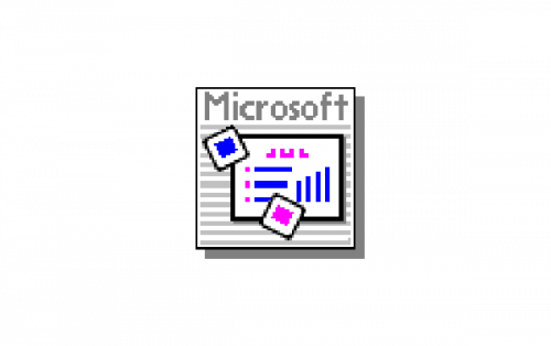 Microsoft PowerPoint logo 1990